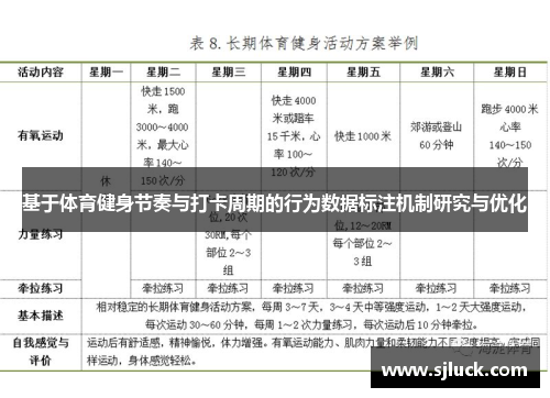 基于体育健身节奏与打卡周期的行为数据标注机制研究与优化